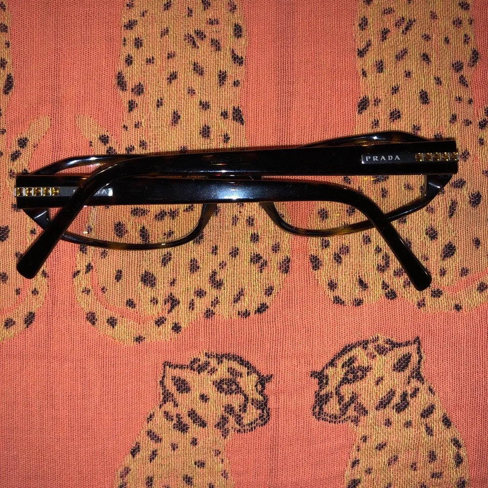 Prada Black Rectangular Optical Glasses